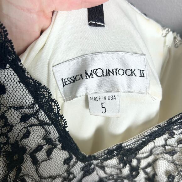 VTG Jessica McClintock slip maxi dress‎ small / 5 long fairy white lace pleated - Picture 12 of 15